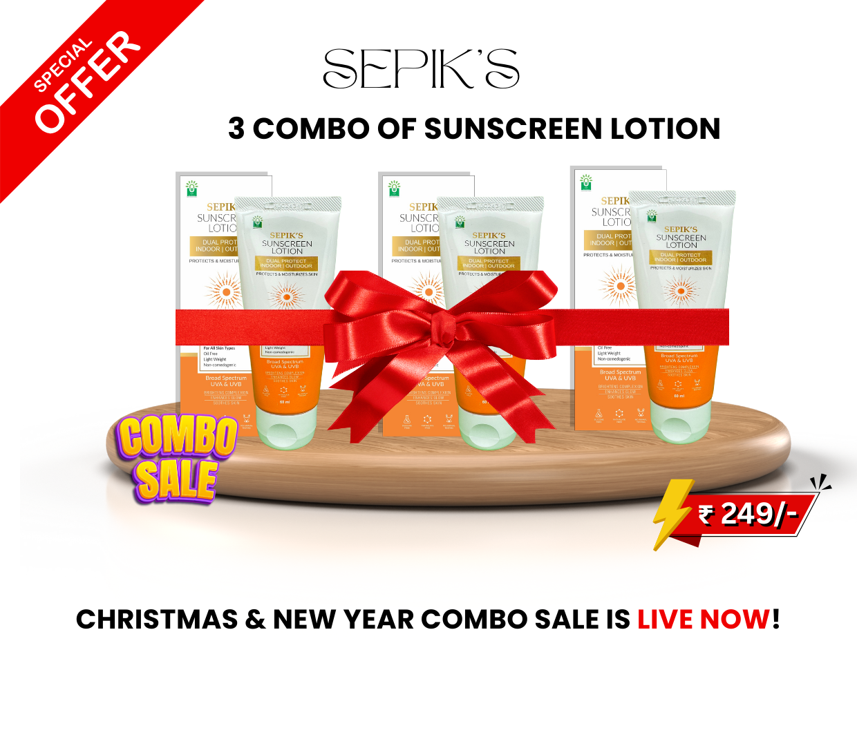 3 COMBO  OF SUNSCREEN LOTION